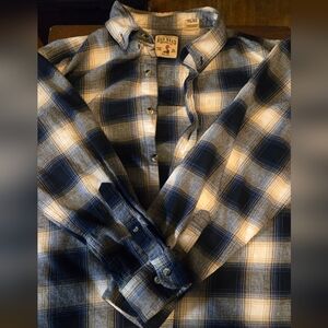 Farah Men's Blue Plaid Shirt